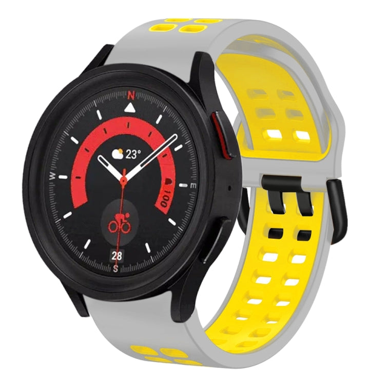 20mm Breathable Two-Color Silicone Watch Band, For Samsung Galaxy Watch 5  40mm