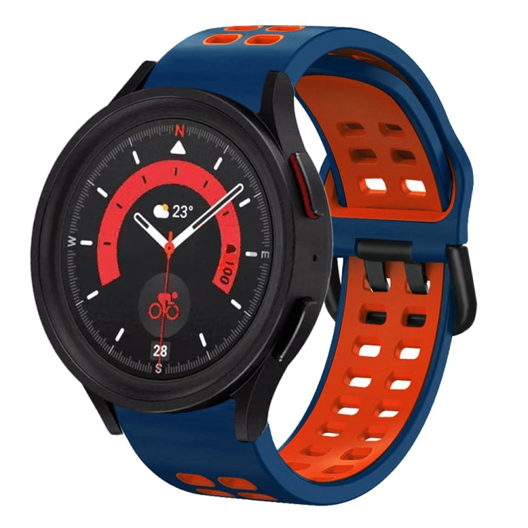 20mm Breathable Two-Color Silicone Watch Band, For Samsung Galaxy Watch 5  40mm