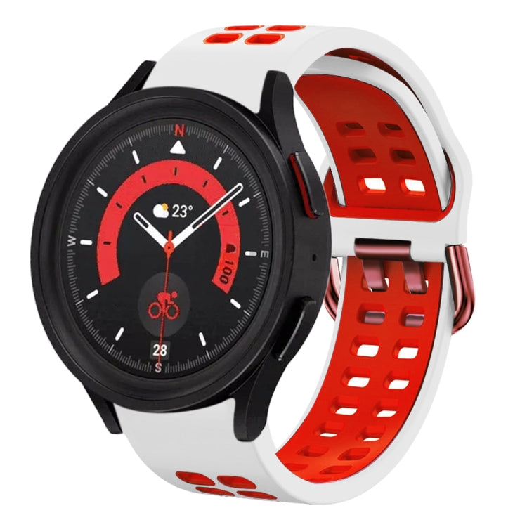 20mm Breathable Two-Color Silicone Watch Band, For Samsung Galaxy Watch 5  44mm