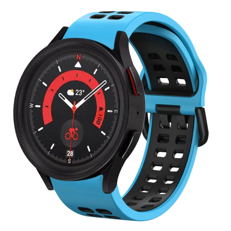 20mm Breathable Two-Color Silicone Watch Band, For Samsung Galaxy Watch 5  44mm