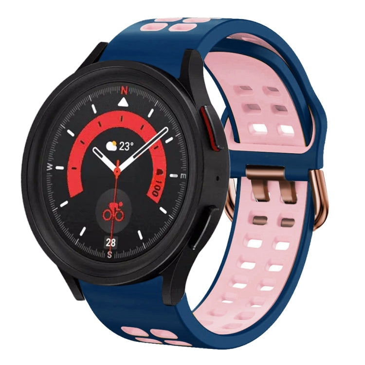 20mm Breathable Two-Color Silicone Watch Band, For Samsung Galaxy Watch 5  44mm