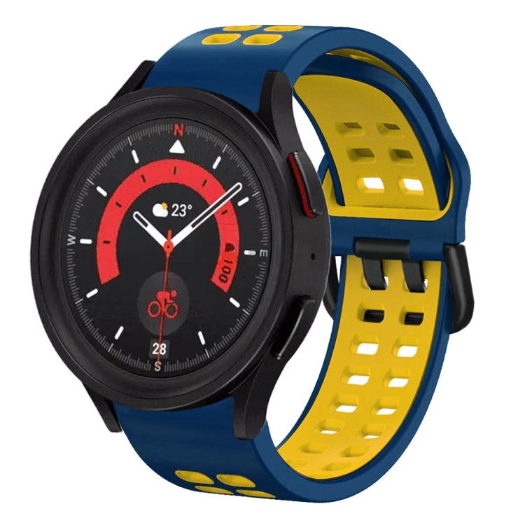 20mm Breathable Two-Color Silicone Watch Band, For Samsung Galaxy Watch 5  44mm