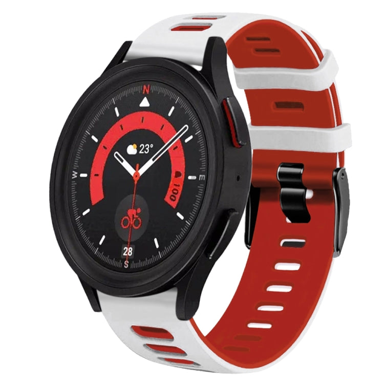 20mm Two-Color Silicone Watch Band, For Samsung Galaxy Watch 5  40mm