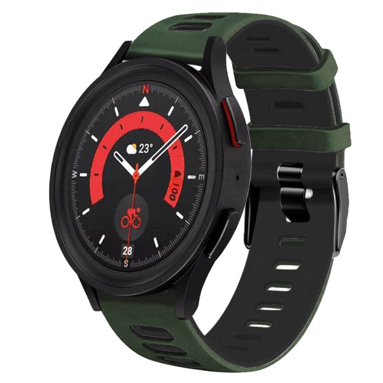 20mm Two-Color Silicone Watch Band, For Samsung Galaxy Watch 5  40mm