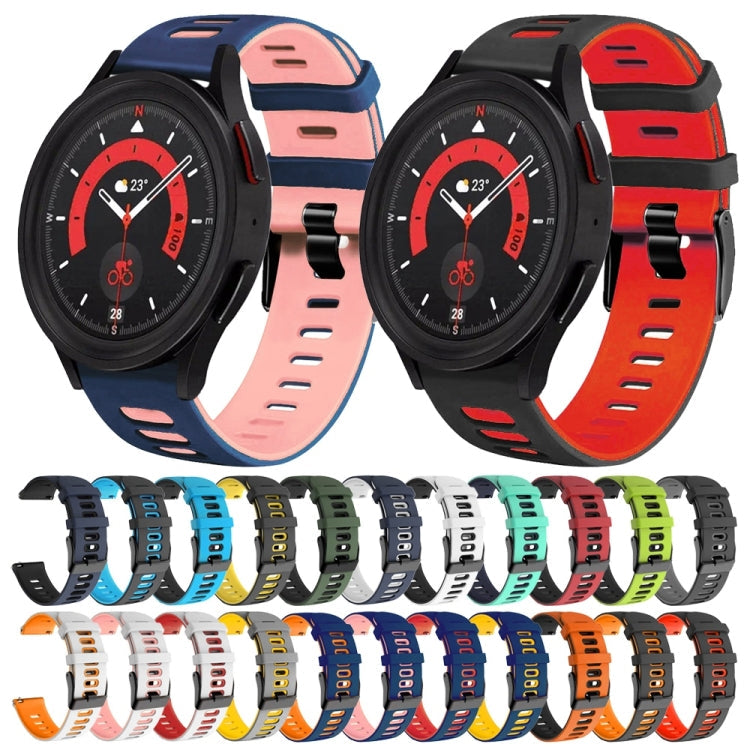 20mm Two-Color Silicone Watch Band, For Samsung Galaxy Watch 5  40mm