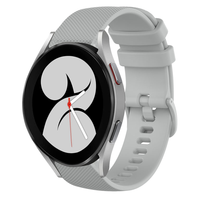 20mm Plaid Solid Color Silicone Watch Band, For Samsung Galaxy Watch5 Pro 45mm, For Samsung Galaxy Watch4 40mm