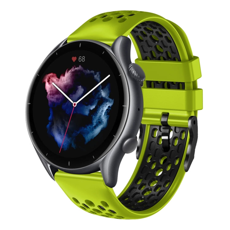 22mm Two-Color Breathable Silicone Watch Band, For Amazfit GTR 3, For Amazfit GTR 3 Pro