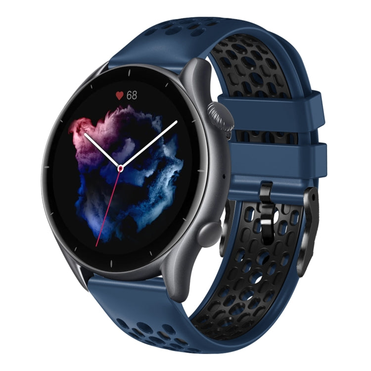 22mm Two-Color Breathable Silicone Watch Band, For Amazfit GTR 3, For Amazfit GTR 3 Pro