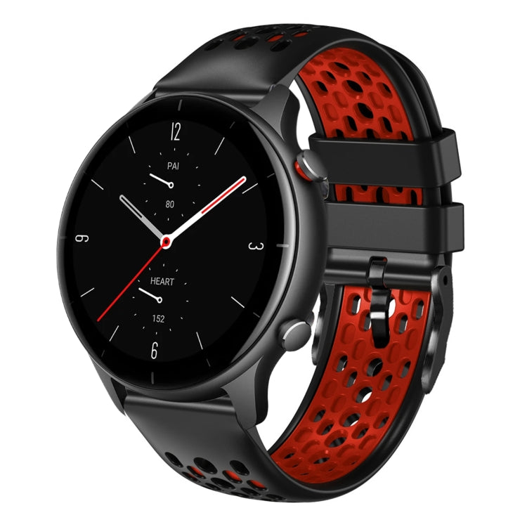 22mm Two-Color Breathable Silicone Watch Band, For Amazfit GTR 2e, For Amazfit GTR 2