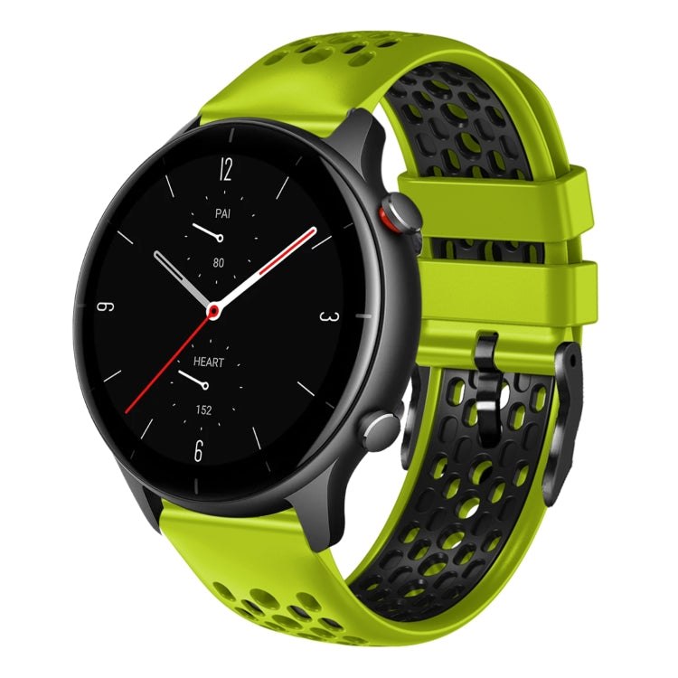 22mm Two-Color Breathable Silicone Watch Band, For Amazfit GTR 2e, For Amazfit GTR 2