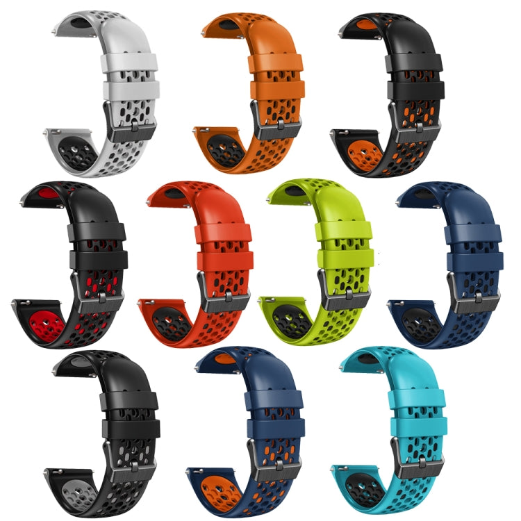 22mm Two-Color Breathable Silicone Watch Band, For Amazfit GTR 2e, For Amazfit GTR 2
