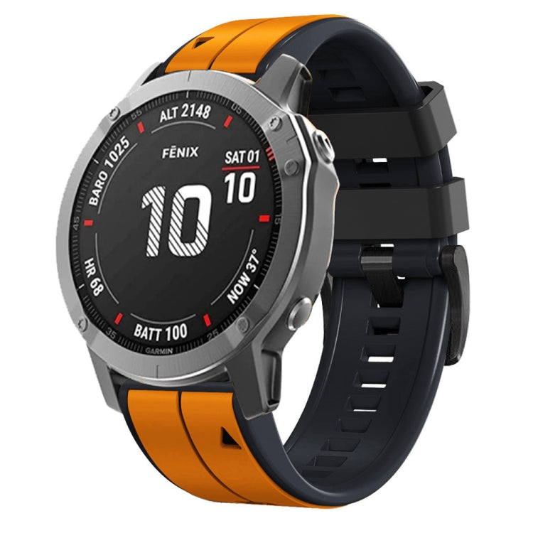 26mm Silicone Sports Two-Color Watch Band, For Garmin Fenix 7X, For Garmin Fenix 7X Solar