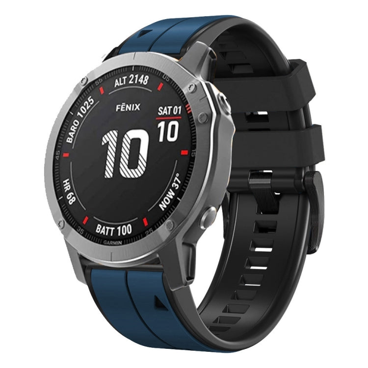26mm Silicone Sports Two-Color Watch Band, For Garmin Fenix 5X, For Garmin Fenix 5X Plus