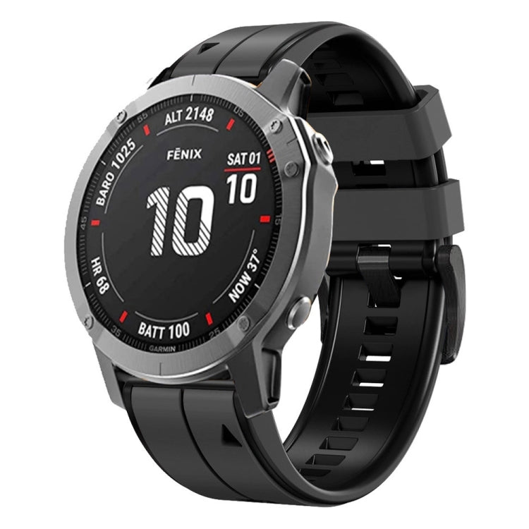 26mm Silicone Sports Two-Color Watch Band, For Garmin Fenix 5X, For Garmin Fenix 5X Plus