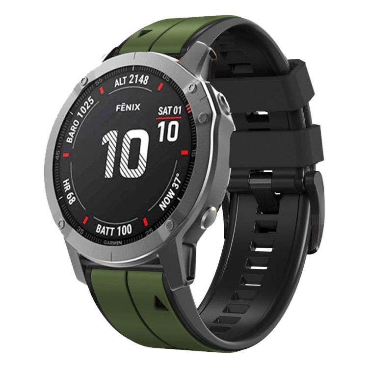 26mm Silicone Sports Two-Color Watch Band, For Garmin Fenix 3, For Garmin Fenix 3 HR