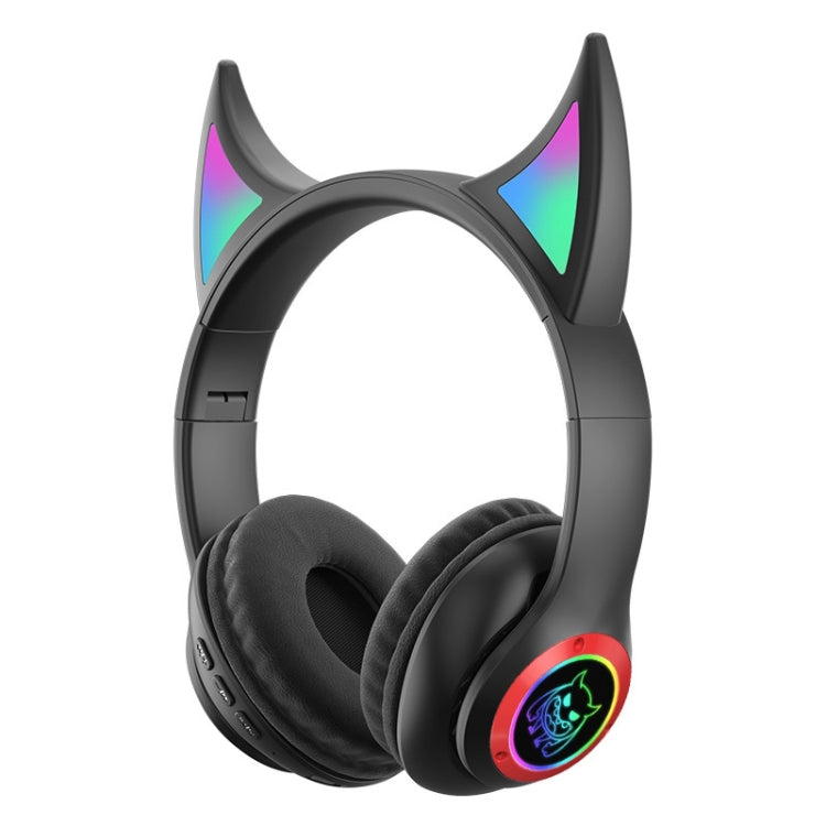 STN25 Devil Ear Headphones For Children with Mic Wireless Headphones Glowing Light Music Christmas Gifts with box