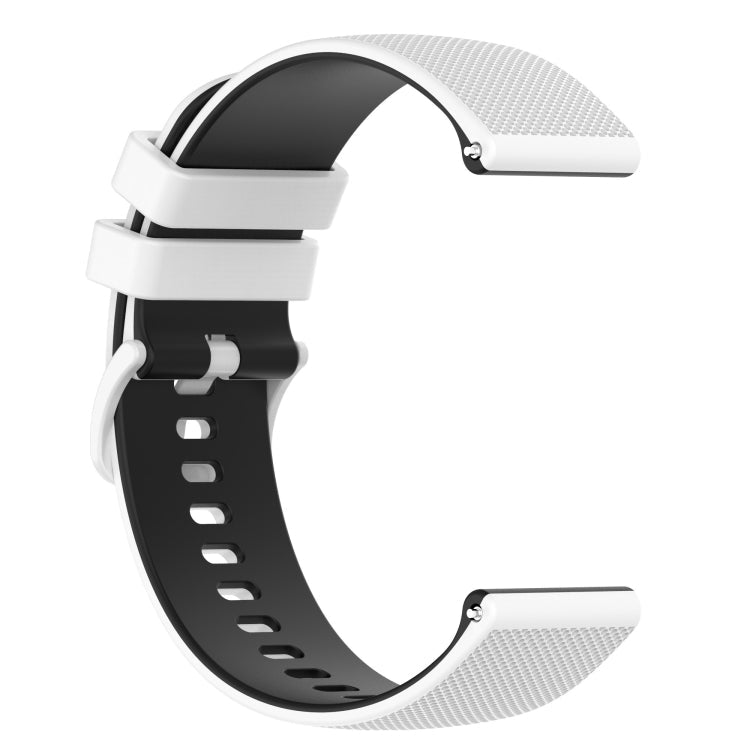 20mm Checkered Two-Color Silicone Watch Band, For Garmin Forerunner 55, For Garmin Venu