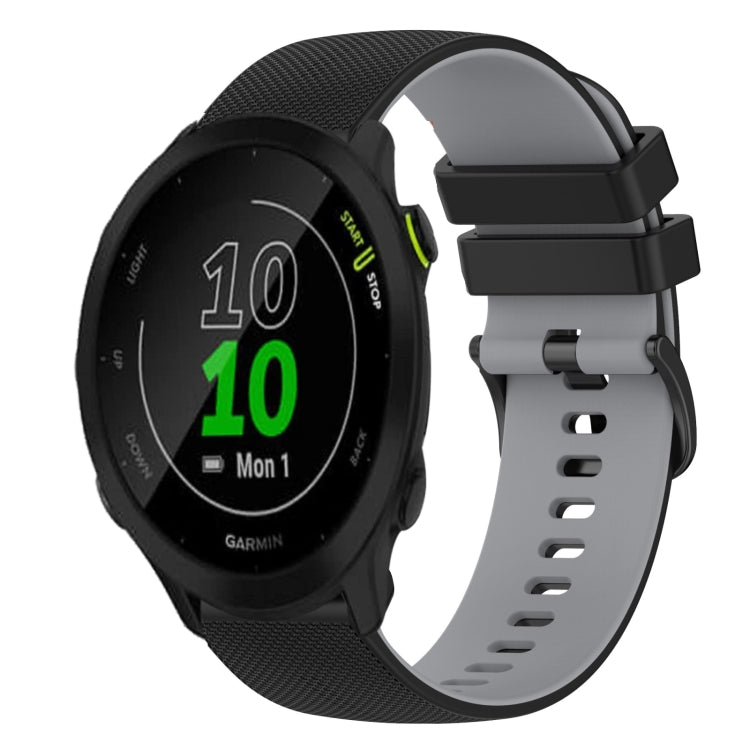 20mm Checkered Two-Color Silicone Watch Band, For Garmin Forerunner 55, For Garmin Venu