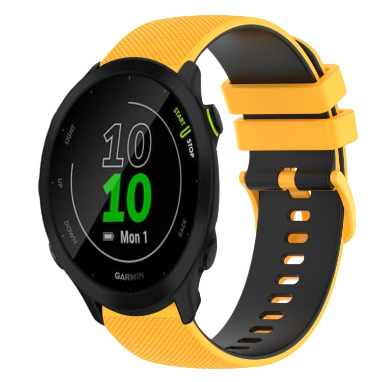 20mm Checkered Two-Color Silicone Watch Band, For Garmin Forerunner 55, For Garmin Venu