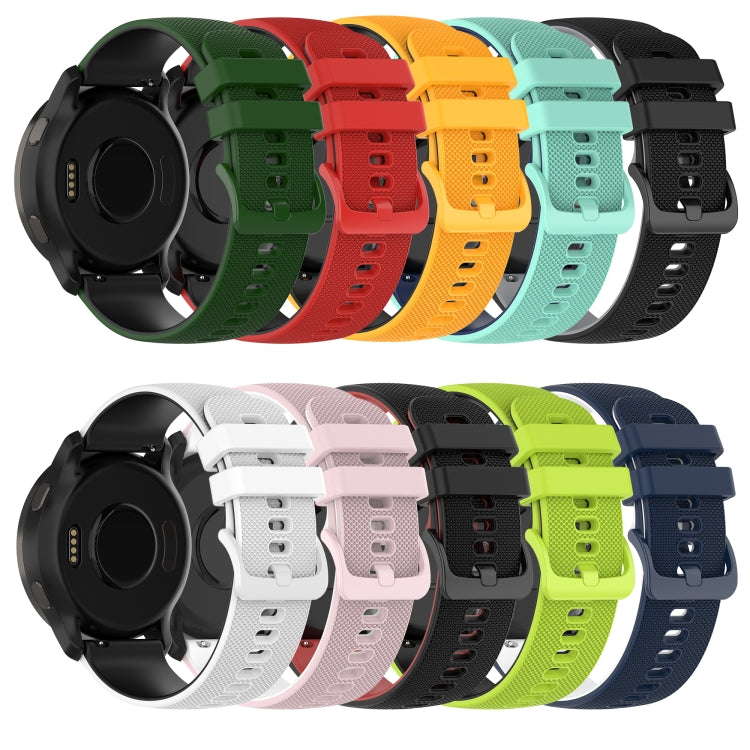 20mm Checkered Two-Color Silicone Watch Band, For Garmin Forerunner 55, For Garmin Venu