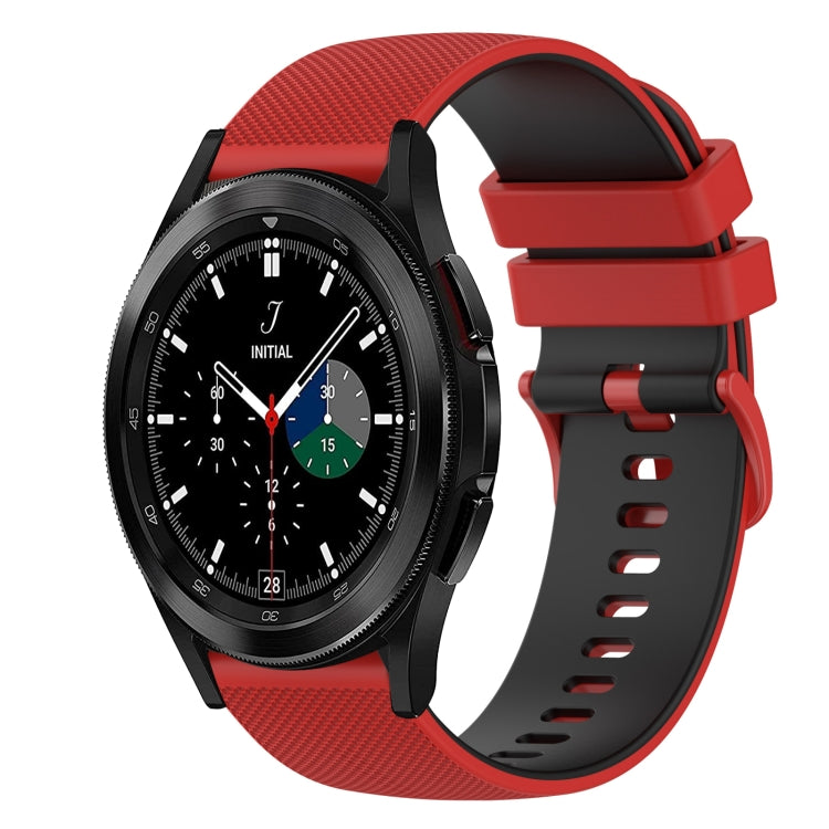 20mm Checkered Two-Color Silicone Watch Band, For Samsung  Galaxy Watch4 Classic 46mm, For Samsung Galaxy Watch3 41mm