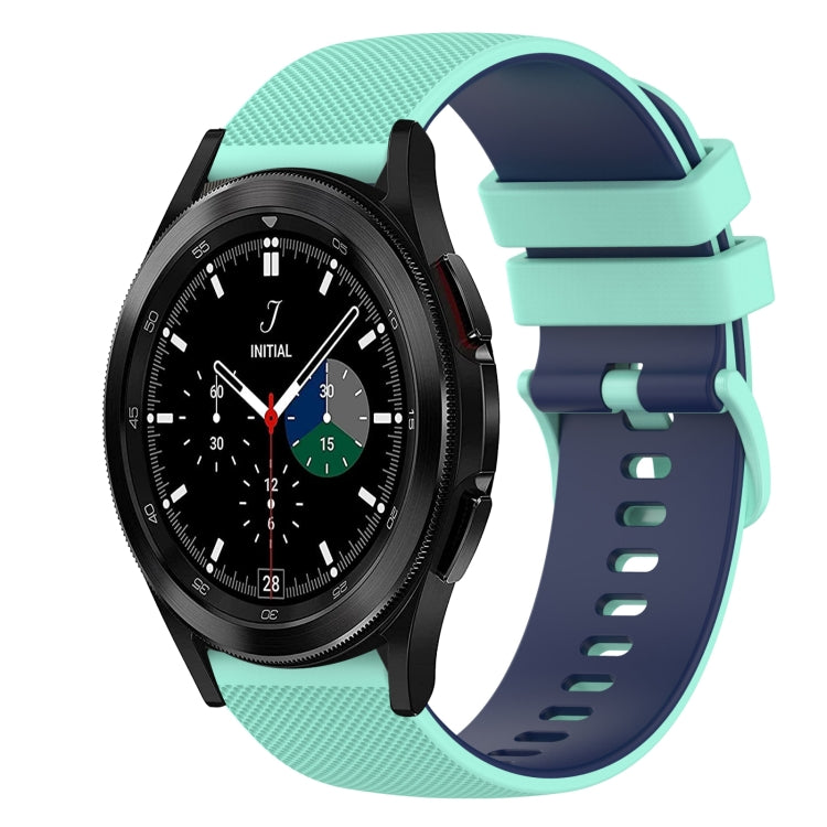20mm Checkered Two-Color Silicone Watch Band, For Samsung  Galaxy Watch4 Classic 46mm, For Samsung Galaxy Watch3 41mm