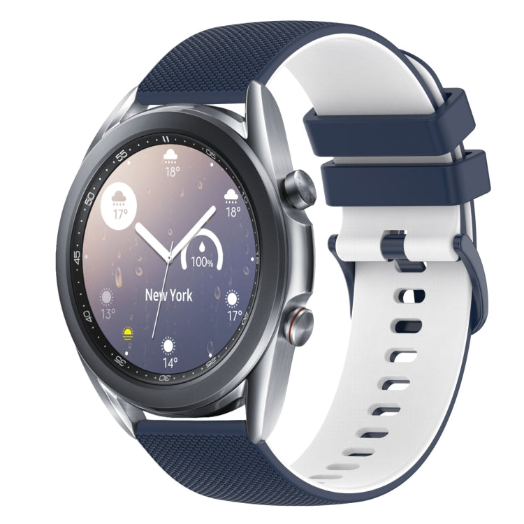 20mm Checkered Two-Color Silicone Watch Band, For Samsung  Galaxy Watch4 Classic 46mm, For Samsung Galaxy Watch3 41mm