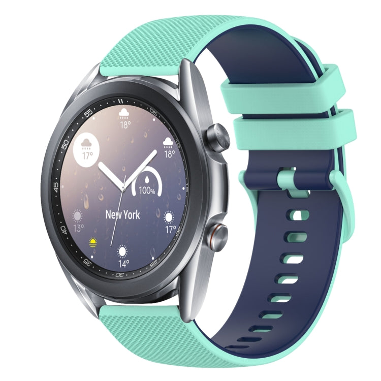 20mm Checkered Two-Color Silicone Watch Band, For Samsung  Galaxy Watch4 Classic 46mm, For Samsung Galaxy Watch3 41mm