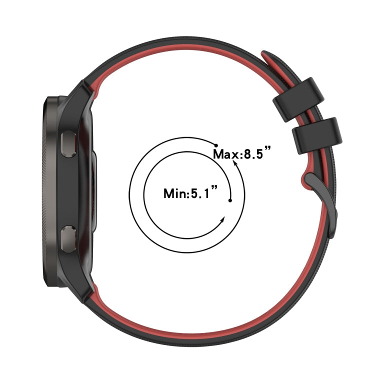 22mm Checkered Two-Color Silicone Watch Band, For Huawei Watch GT 2E, For Huawei GT2 46mm