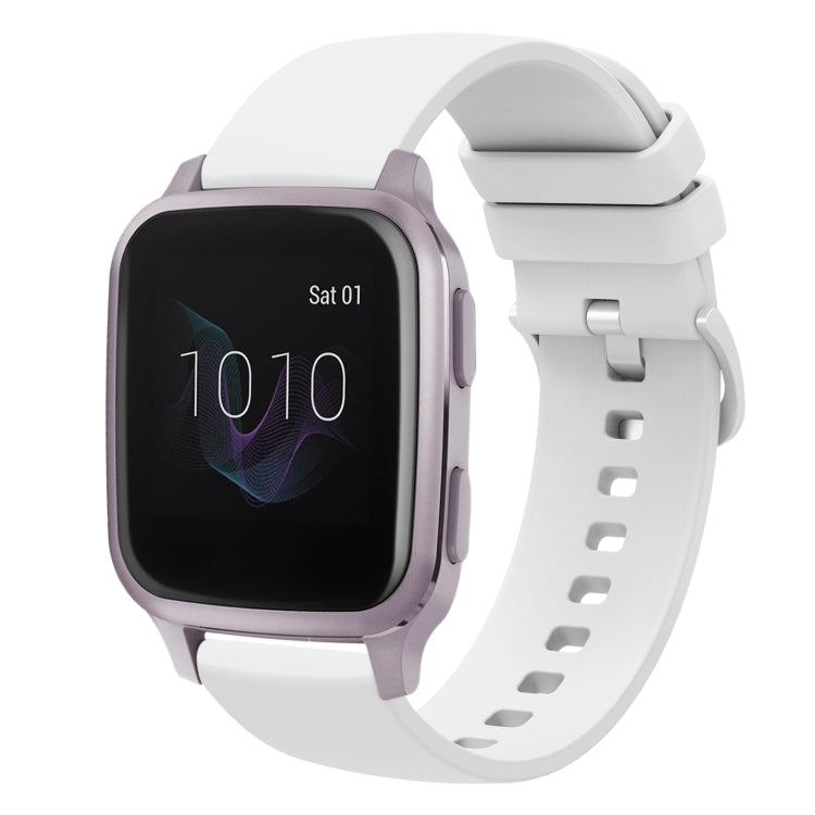 20mm Solid Color Soft Silicone Watch Band, For Garmin Venu SQ, For Garmin Vivomove 3