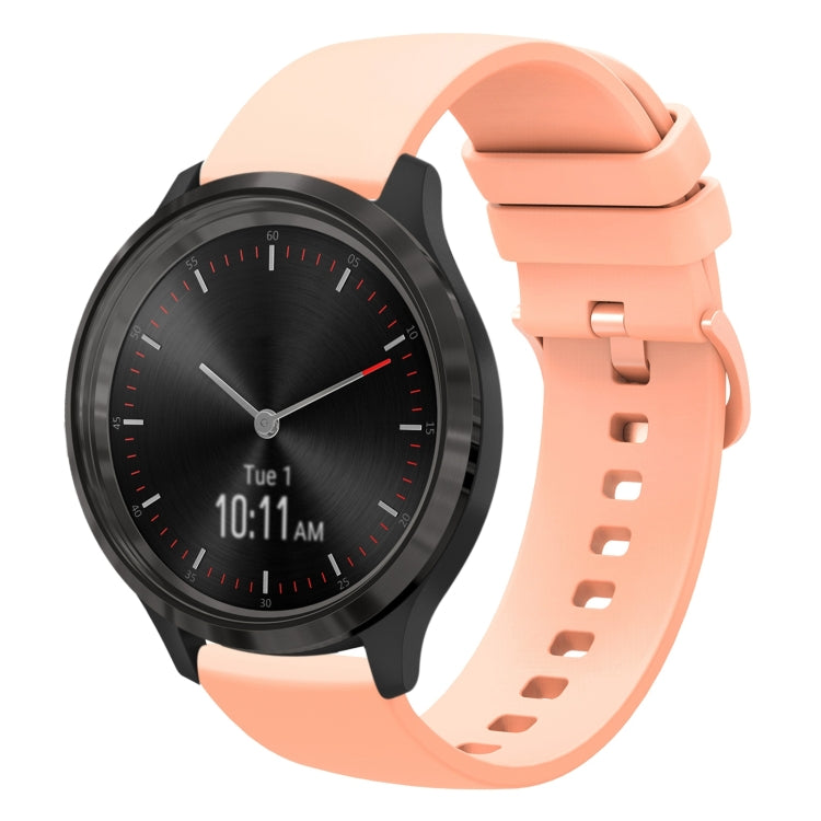 20mm Solid Color Soft Silicone Watch Band, For Garmin Venu SQ, For Garmin Vivomove 3