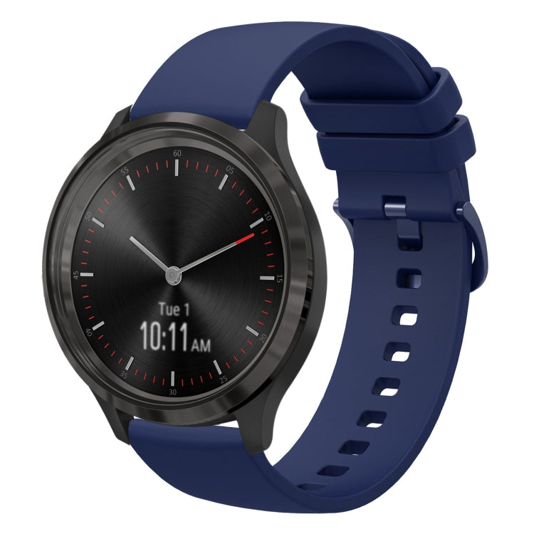 20mm Solid Color Soft Silicone Watch Band, For Garmin Venu SQ, For Garmin Vivomove 3