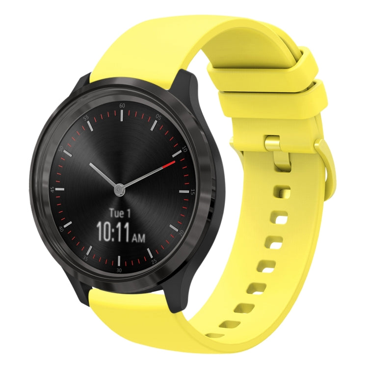 20mm Solid Color Soft Silicone Watch Band, For Garmin Venu SQ, For Garmin Vivomove 3