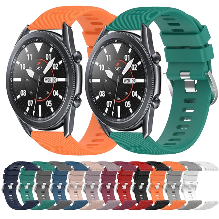 22mm Solid Color Soft Silicone Watch Band, For Samsung Galaxy Watch3 45mm, For Samsung Galaxy Watch 46mm