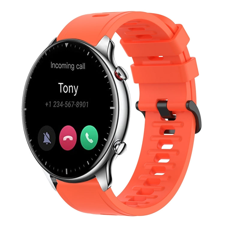 22mm Solid Color Soft Silicone Watch Band, For Amazfit GTR 2e, For Amazfit GTR 2