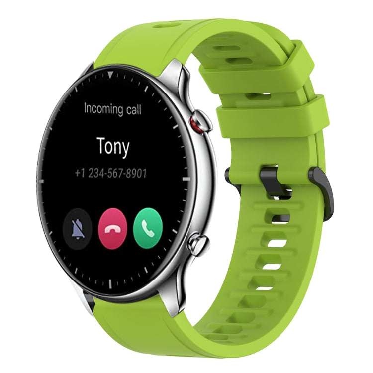 22mm Solid Color Soft Silicone Watch Band, For Amazfit GTR 2e, For Amazfit GTR 2