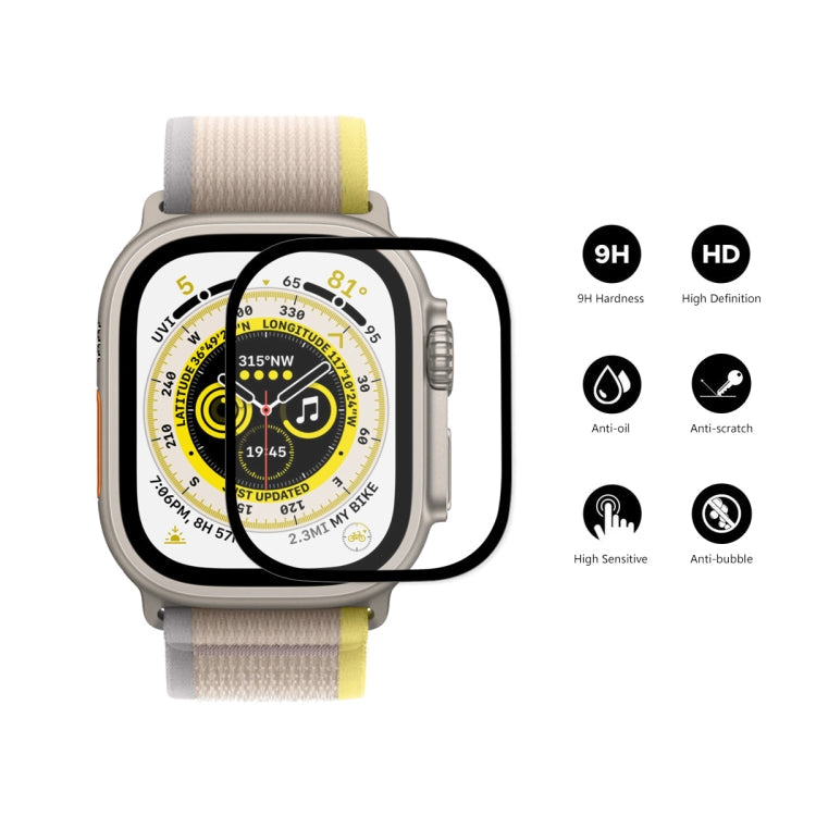 For Apple Watch Ultra 1 / 2 / 3 49mm ENKAY 9H Full Cover Tempered Glass Watch Film, 1pcs, 2pcs, 5pcs, 10pcs