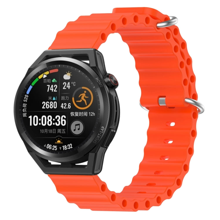 22mm Ocean Style Silicone Solid Color Watch Band, For Huawei Watch GT Runner, For Huawei Watch 3