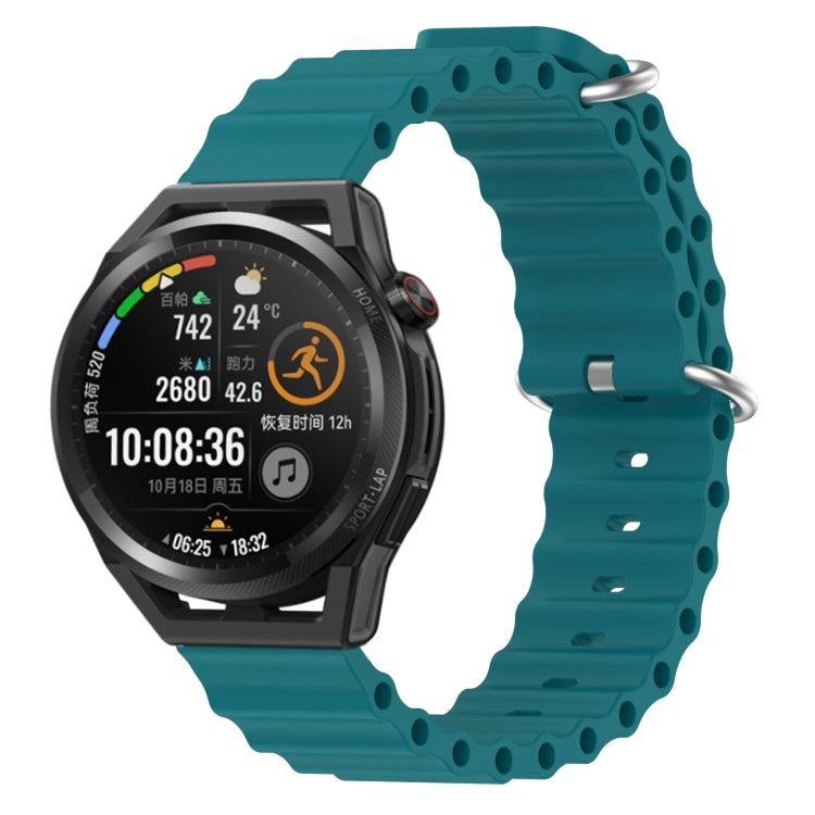 22mm Ocean Style Silicone Solid Color Watch Band, For Huawei Watch GT Runner, For Huawei Watch 3