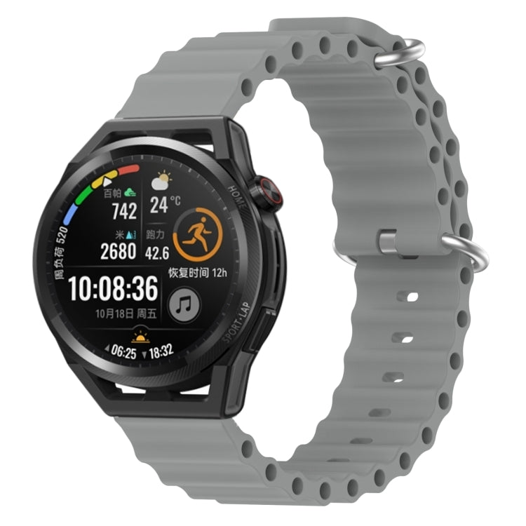 22mm Ocean Style Silicone Solid Color Watch Band, For Huawei Watch GT Runner, For Huawei Watch 3