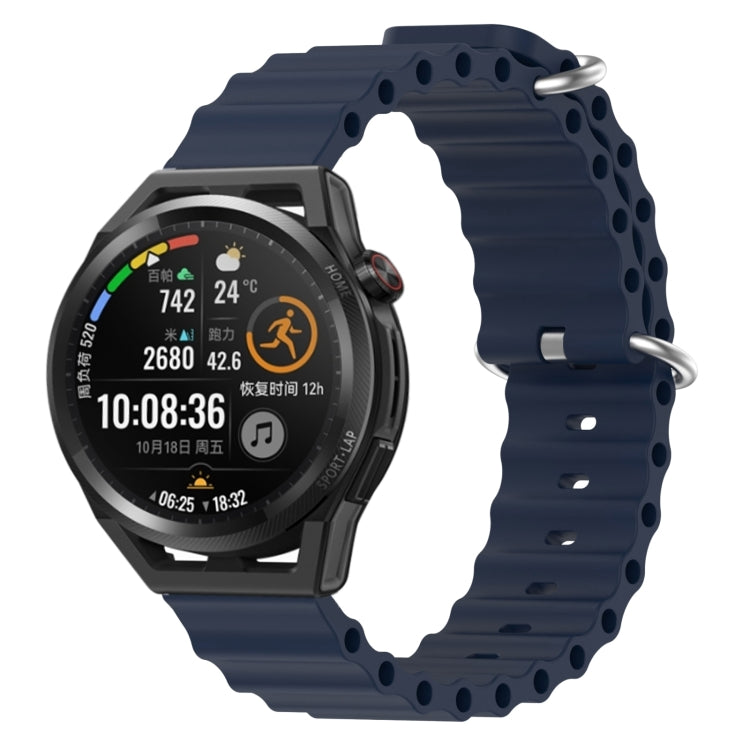 22mm Ocean Style Silicone Solid Color Watch Band, For Huawei Watch GT Runner, For Huawei Watch 3