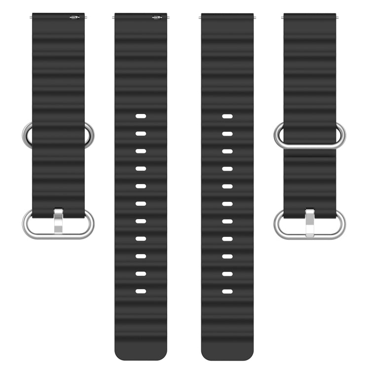 22mm Ocean Style Silicone Solid Color Watch Band, For Huawei Watch GT Runner, For Huawei Watch 3