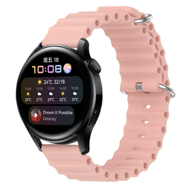 22mm Ocean Style Silicone Solid Color Watch Band, For Huawei Watch GT Runner, For Huawei Watch 3