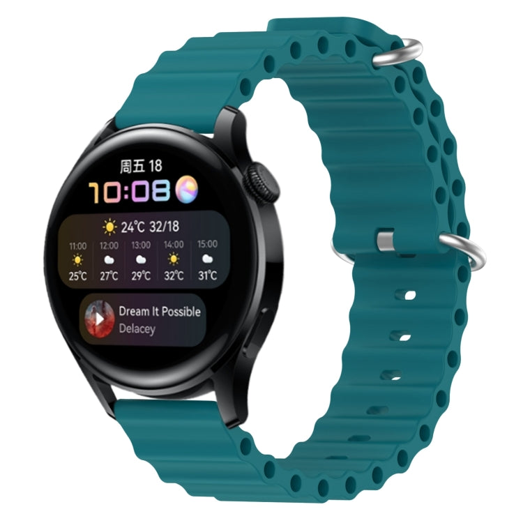 22mm Ocean Style Silicone Solid Color Watch Band, For Huawei Watch GT Runner, For Huawei Watch 3