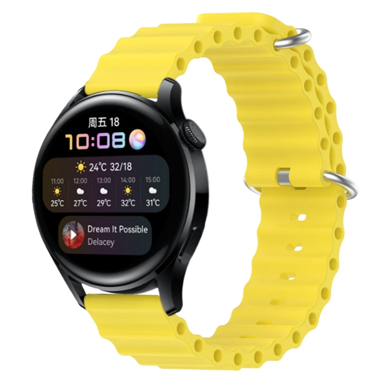 22mm Ocean Style Silicone Solid Color Watch Band, For Huawei Watch GT Runner, For Huawei Watch 3