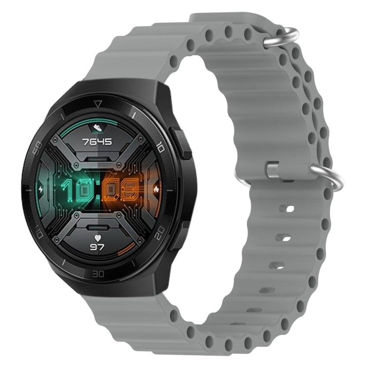 22mm Ocean Style Silicone Solid Color Watch Band, For Huawei Watch GT 2E, For Huawei GT2 46mm