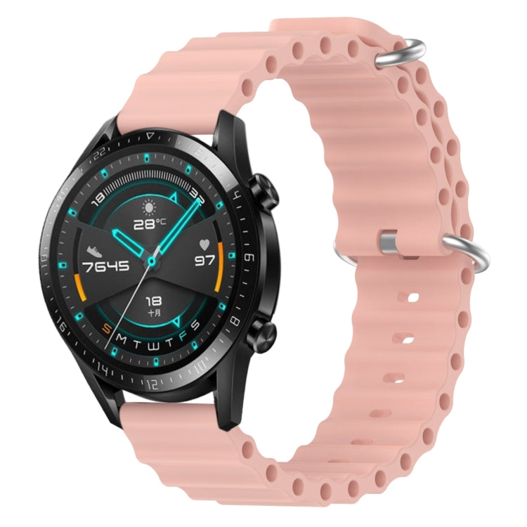 22mm Ocean Style Silicone Solid Color Watch Band, For Huawei Watch GT 2E, For Huawei GT2 46mm