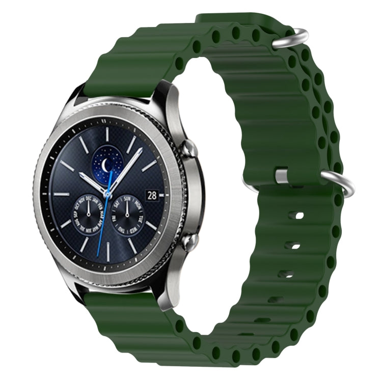 22mm Ocean Style Silicone Solid Color Watch Band, For Samsung Gear S3 Classic, For Samsung Gear S3 Frontier