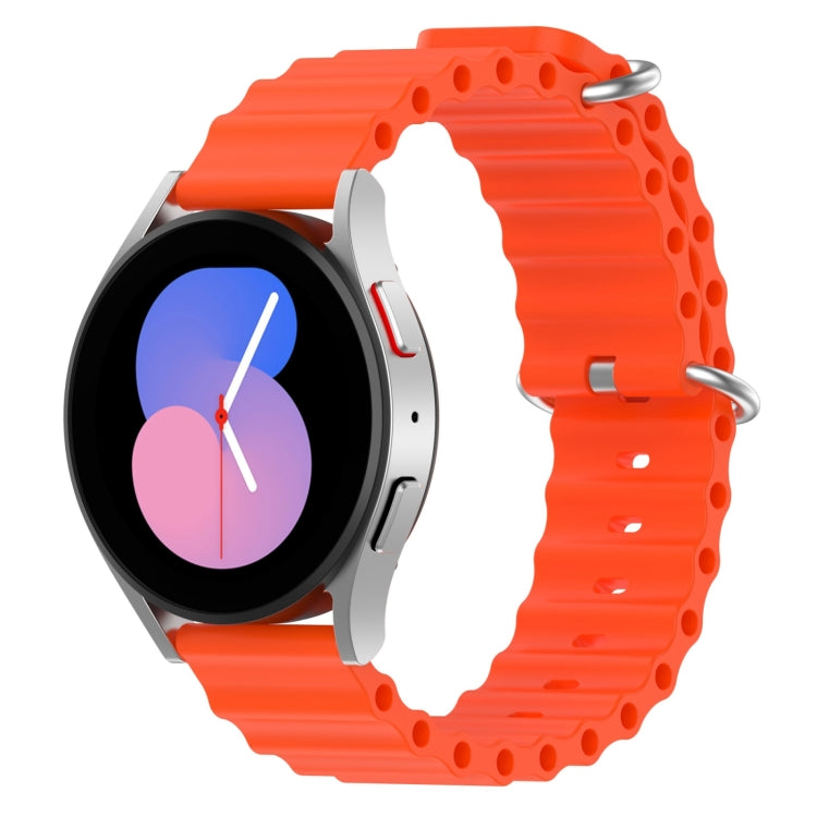20mm Ocean Style Silicone Solid Color Watch Band, For Samsung Galaxy Watch 5 44mm, For Samsung Galaxy Watch 5 40mm