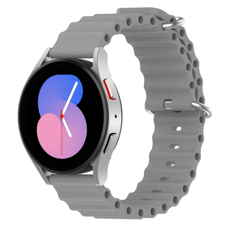 20mm Ocean Style Silicone Solid Color Watch Band, For Samsung Galaxy Watch 5 44mm, For Samsung Galaxy Watch 5 40mm